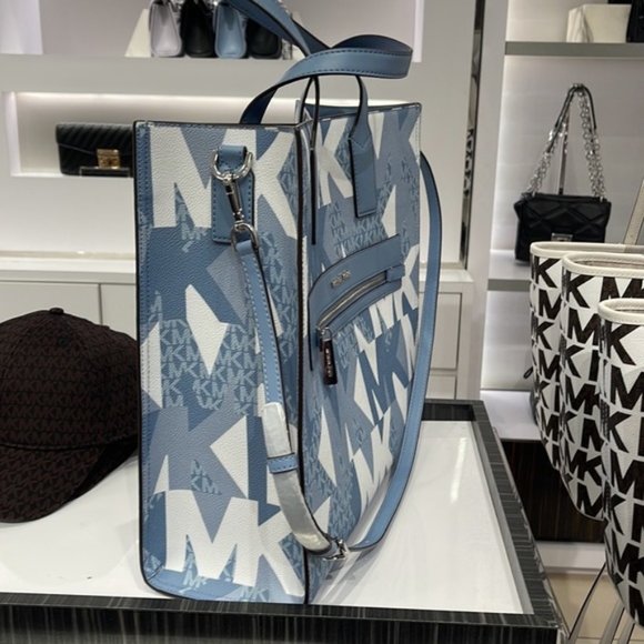 Michael Kors Kenly Large NS Tote Chambray Multi - Picture 11 of 16